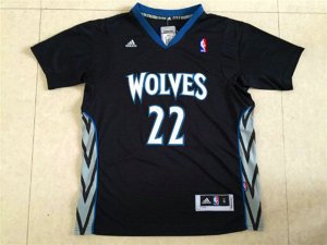 Maillot De Basket Minnesota Timberwolves Andrew Wiggins 22 Short Sleeve Noir